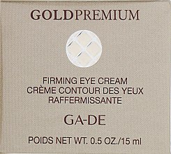 Парфумерія, косметика Зміцнювальний кремдля контурів очей - Ga-De Gold Premium Firming Eye Cream