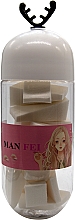 Набор латексных спонжей для макияжа в банке, белые - Man Fei — фото N1