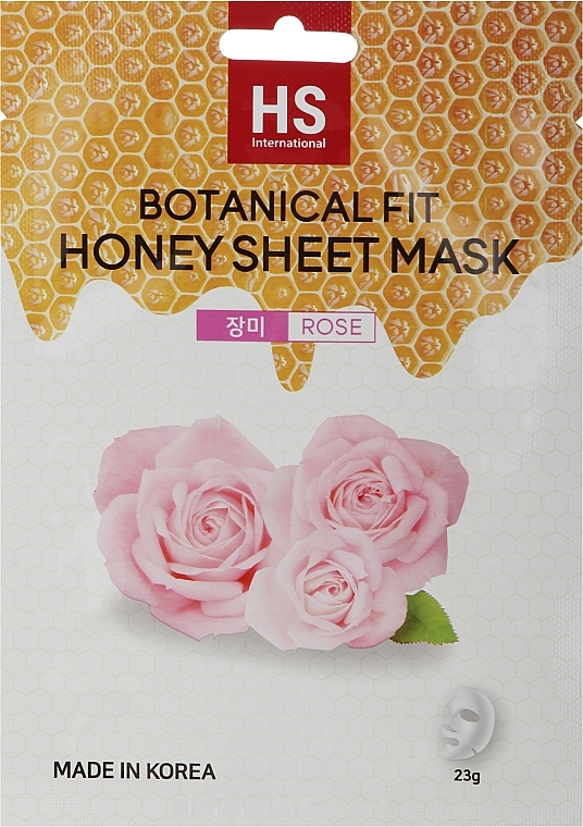 Маска тканинна для обличчя з медом та екстрактом троянди - V07 Botanical Fit Honey Sheet Mask Rose — фото N1