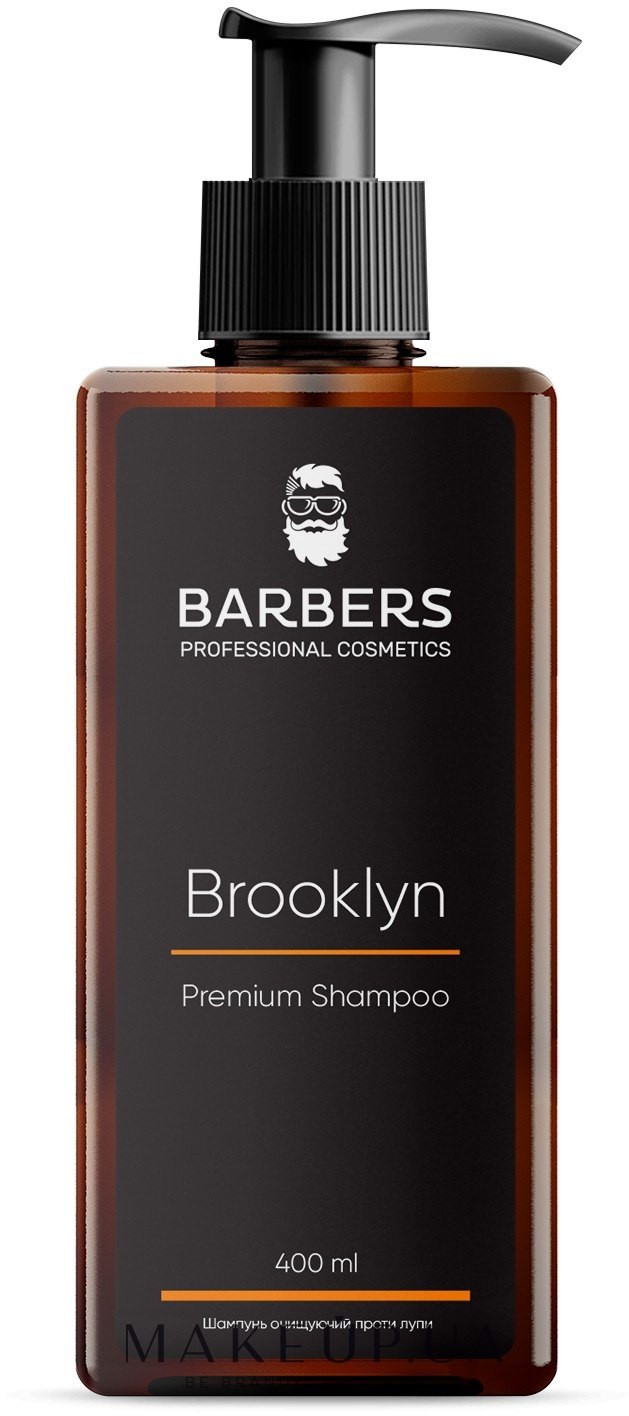 Шампунь для мужчин против перхоти - Barbers Brooklyn Premium Shampoo — фото 400ml