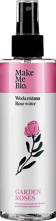 Розовая вода "Дамасская роза" для интенсивого увлажнения - Make Me Bio Damask Rose Flower Water — фото N3