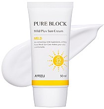 Парфумерія, косметика Сонцезахисний крем - A'pieu Pure Block Mild Plus Sun Cream SPF32/Pa++