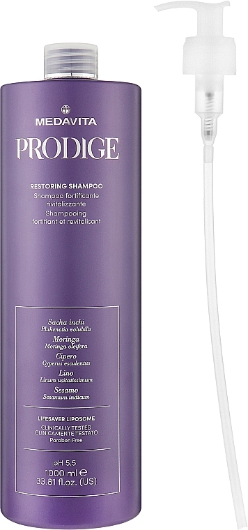 Шампунь для волос - Medavita Prodige Restoring Shampoo — фото N1