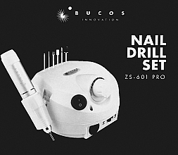 Фрезер для манікюру та педикюру, червоний - Bucos Nail Drill Pro ZS-603 Red — фото N7