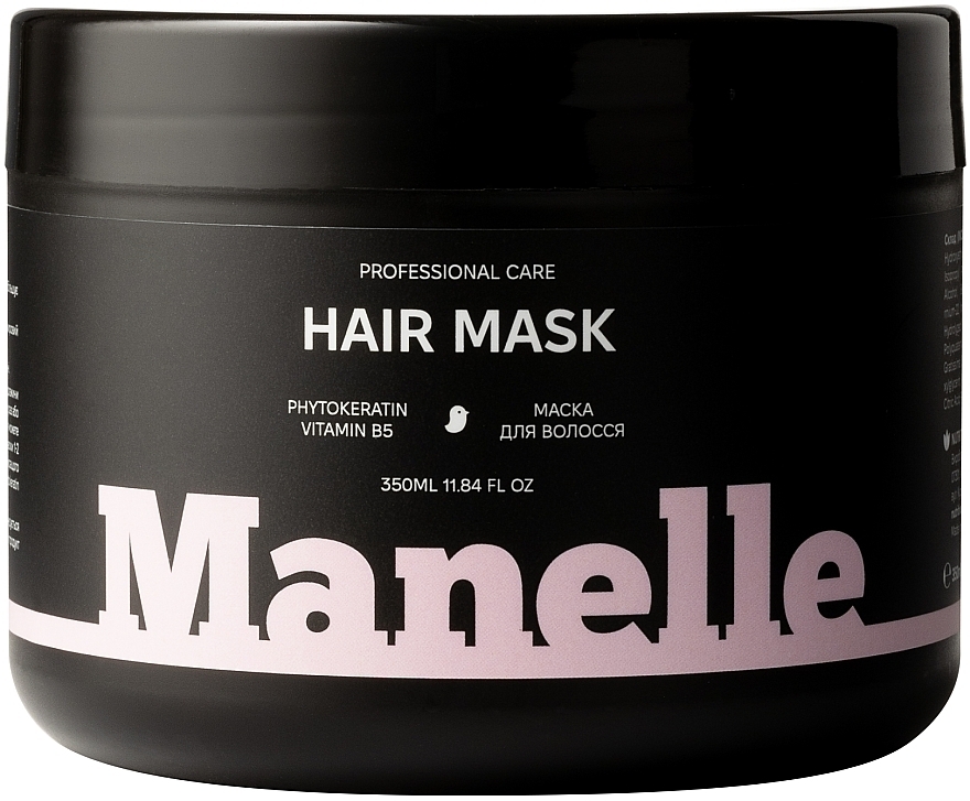 Маска для волос - Manelle Professional Care Phytokeratin Vitamin B5 Mask — фото N1