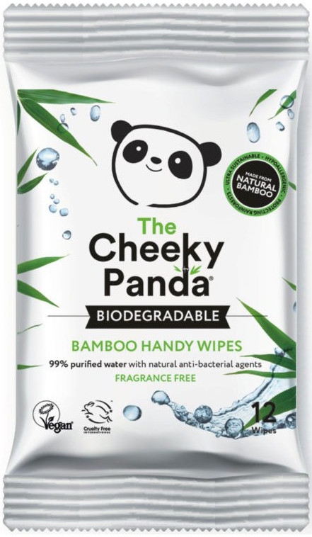 Вологі серветки - The Cheeky Panda Biodegradable Bamboo Handy Wipes — фото N1