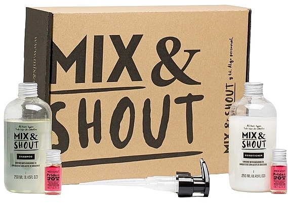 Набір для всіх типів волосся - Mix & Shout Protector Routine (sham/250ml + condit/250ml + ampoul/2x5ml) — фото N1
