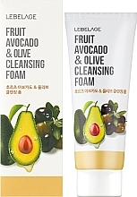 Пінка для вмивання з екстрактом авокадо та оливок - Lebelage Fruit Avocado & Olive Cleansing Foam — фото N2