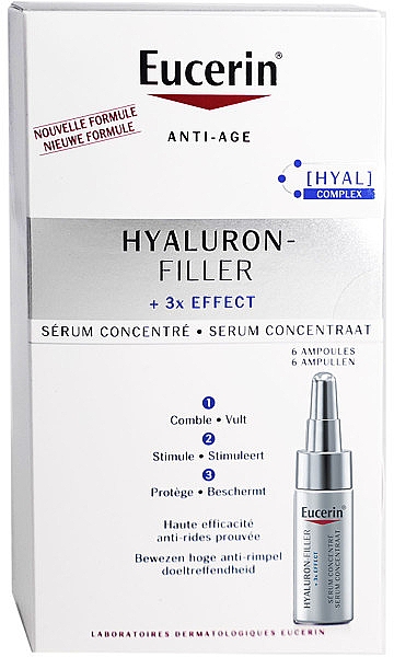 Сыворотка-концентрат против морщин для лица - Eucerin Hyaluron-Filler +3X Effect — фото N2