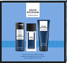 Парфумерія, косметика David Beckham Classic Blue - Набір (deo/spray/150ml + deo/75mll + sh/gel/200ml)
