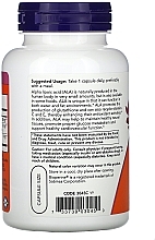 Альфа-липоевая кислота, 600 мг, капсулы - Now Foods Alpha Lipoic Acid — фото N4