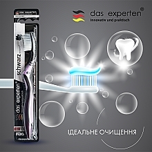 Зубная щетка с черной угольной щетиной, супермягкая, фиолетовая - Das Experten Schwarz — фото N2