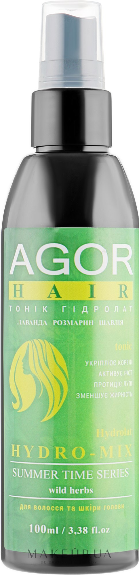 Тонік для волосся "Гідролат Hydro-Mix" - Agor Summer Hair Tonic — фото 100ml