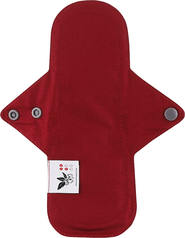 Многоразовая прокладка для менструации Нормал, 3 капли, бордовая - Ecotim For Girls — фото N1