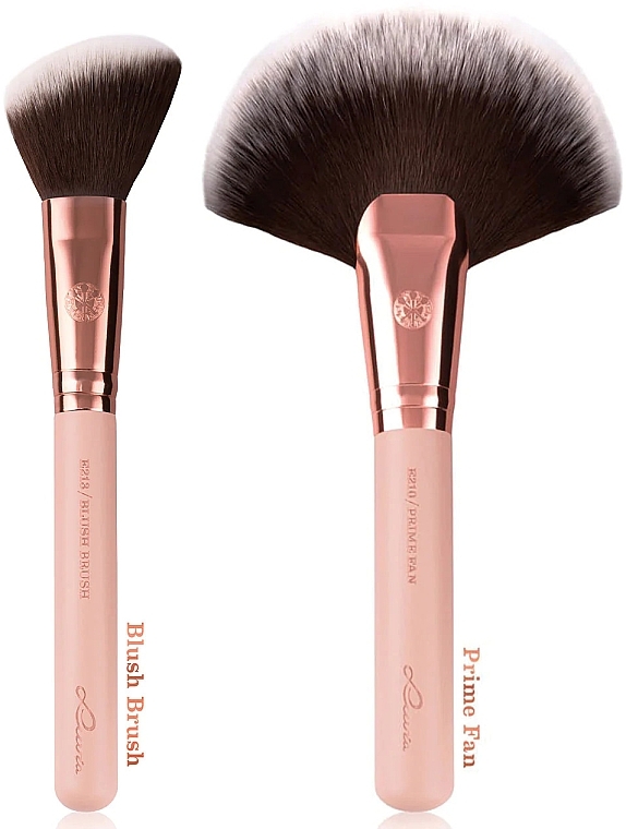 Набір пензлів для макіяжу, 14 шт. - Luvia Cosmetics Rose Golden Vintage Essential Brushes Set — фото N5