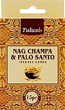 Благовония конусы "Наг Чампа и Пало Санто" - Tulasi Nag Champa & Palo Santo Incense Cones — фото N1