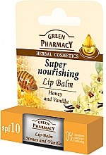 Бальзам для губ "Мед і ваніль" - Green Pharmacy Lip Balm With Honey And Vanilla — фото N1