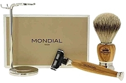 Парфумерія, косметика Набір для гоління - Mondial Oliver Set (shaving/brush + razor + stand)