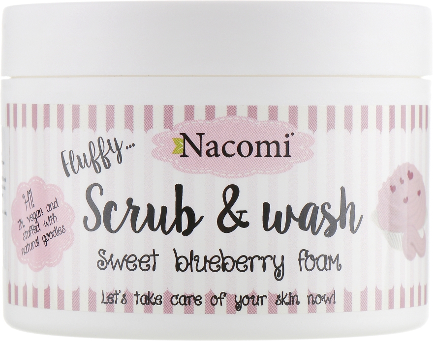 Пилинг-пена для мытья "Черника" - Nacomi Scrub and Wash Sweet Blueberry Foam — фото N1