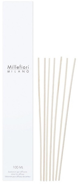 Запасні ротангові палички для дифузора 100 мл, 7 шт. - Millefiori Milano Natural Sticks — фото N1