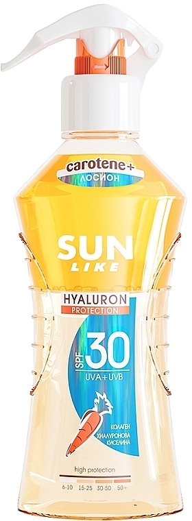 Двофазний сонцезахисний лосьйон для тіла SPF 30 - Sun Like 2-Phase Sunscreen Hyaluron Protection Lotion — фото N1
