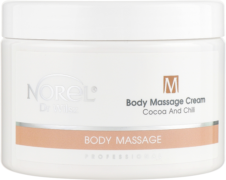 Масажний крем для тіла з какао й перцем чілі - Norel Body Massage Cream Cocoa And Chilli — фото N1