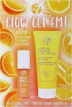 Духи, Парфюмерия, косметика Набор - W7 Glow Get 'Em Vitamin C Gift Set (f/ser/30ml + f/peeling/120ml)