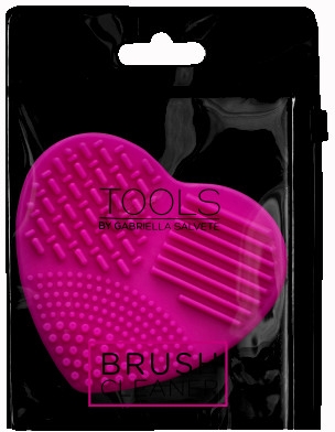 Силіконова щітка для чищення пензлів "Серце", рожева - Gabriella Salvete Tools Brush Cleanser — фото N2