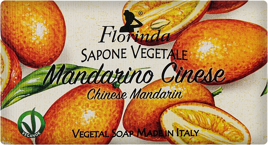 Мыло натуральное "Китайский мандарин" - Florinda Sapone Vegetale Mandarino Cinese