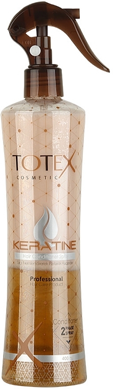 Двофазний спрей-кондиціонер з кератином для волосся - Totex Cosmetic Keratine Hair Conditioner Spray — фото N1