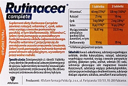 Дієтична добавка у таблетках - Aflofarm Rutinacea Complete — фото N2