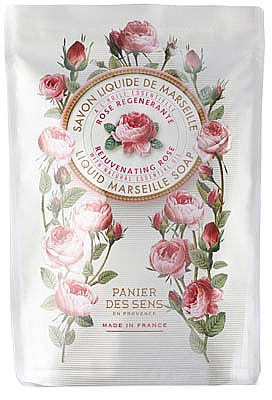 Марсельское жидкое мыло "Роза" - Panier des Sens Rejuvenating Rose Liquid Marseille Soap (пробник) — фото N1