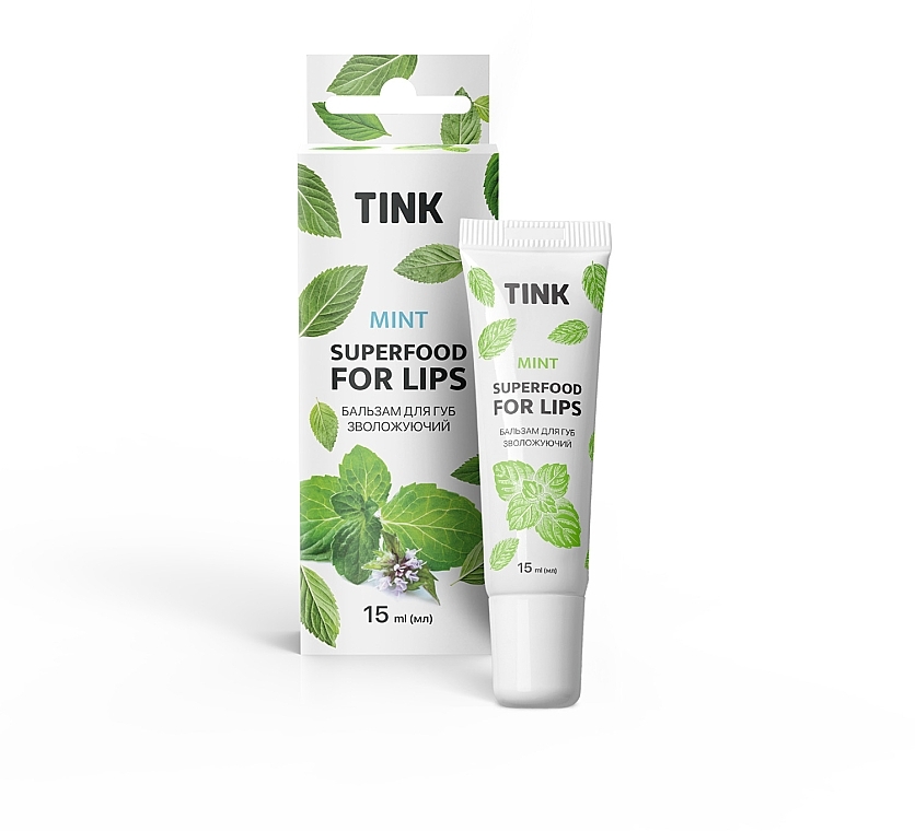 Охолоджувальний бальзам для губ "М'ята" - Tink Superfood For Lips Mint — фото N1
