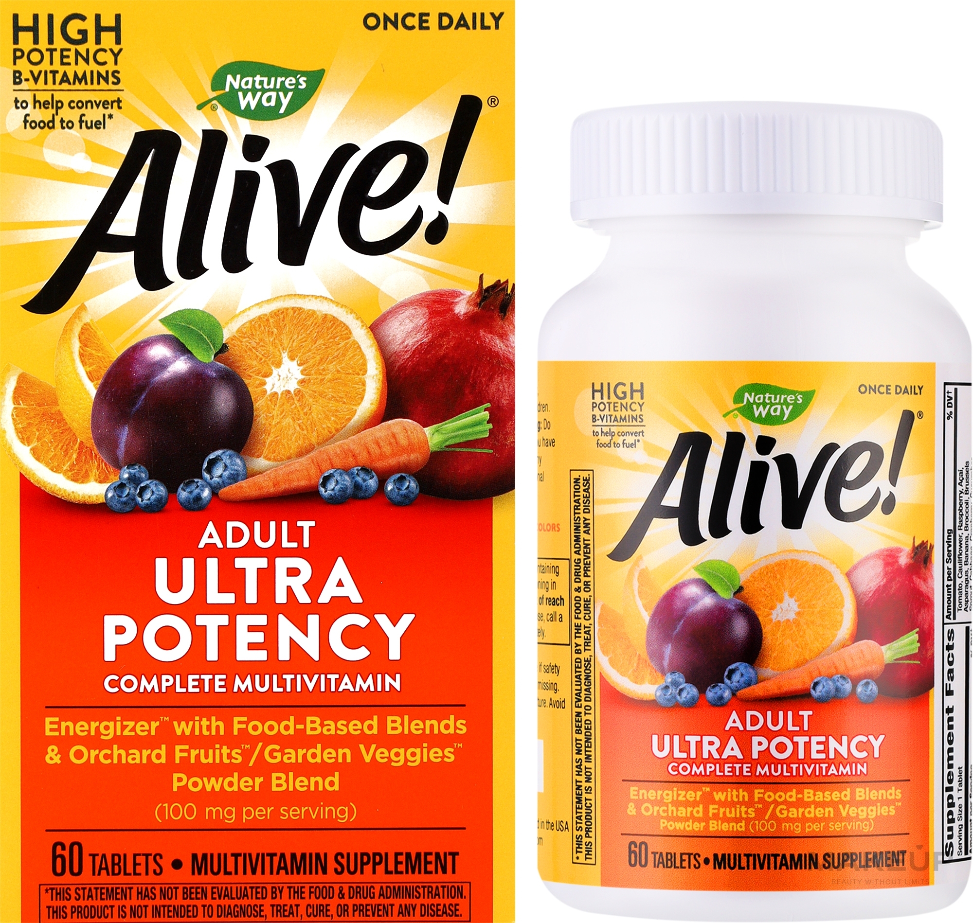 Мультивитамины для взрослых - Nature’s Way Alive! Adult Ultra Potency Complete Multivitamin — фото 60шт