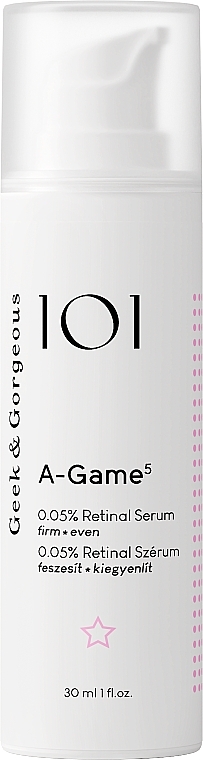 Сыворотка для лица с ретиналем 0,05% - Geek & Gorgeous A-Game 5 0,05% Retinal Serum