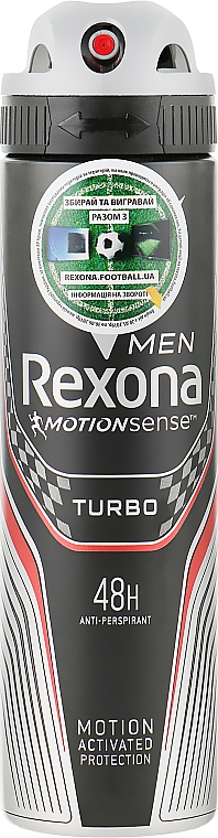 Антиперспирант-спрей "Защита надолго" - Rexona Men Turbo Antiperspirant Spray