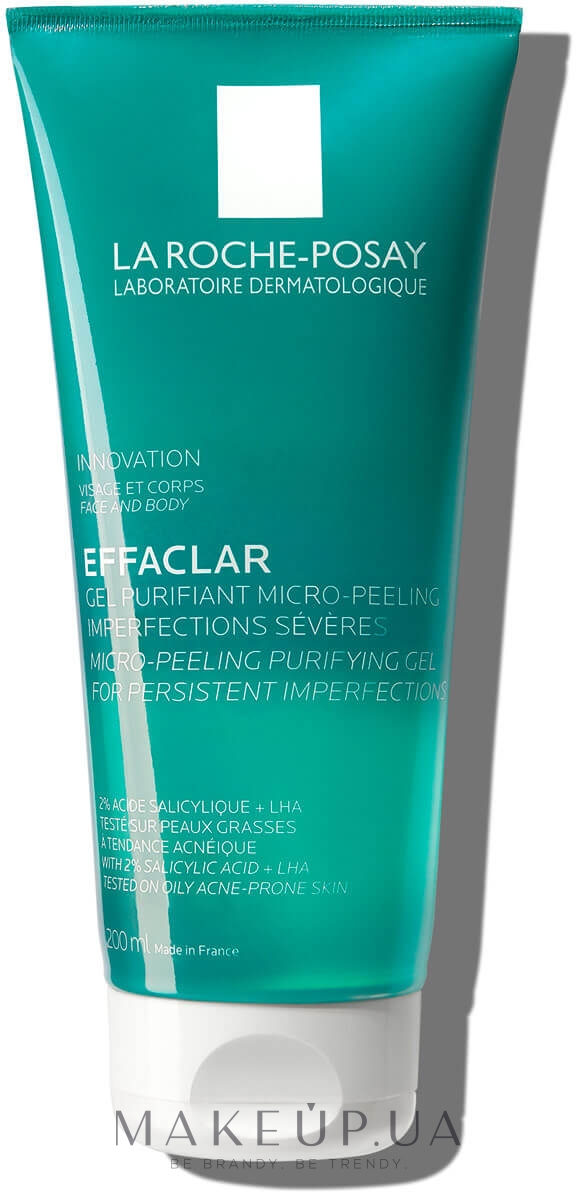 Гель-мікропілінг для очищення проблемної шкіри обличчя та тіла - La Roche-Posay Effaclar Micro-Peeling Purifying Gel — фото 200ml