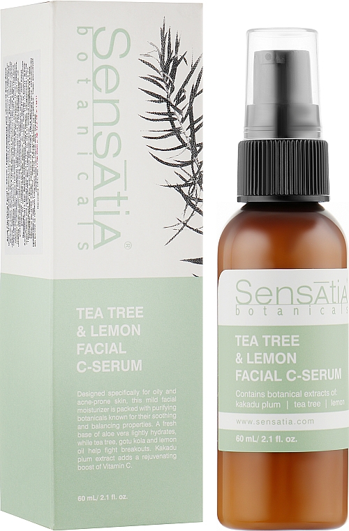 Крем-сироватка для обличчя "Чайне дерево й лимон" - Sensatia Botanicals Tea Tree & Lemon Facial C-Serum — фото N2