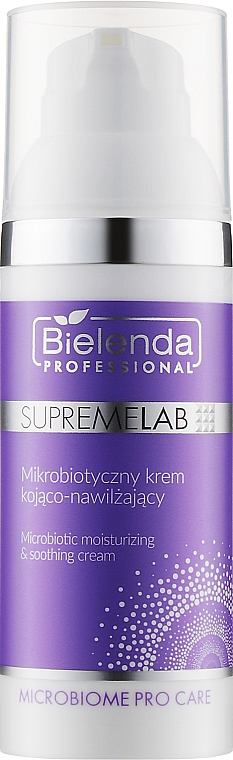 Успокаивающий и увлажняющий крем для лица - Bielenda Professional SupremeLab Microbiotic Moisturizing & Soothing Cream — фото N1