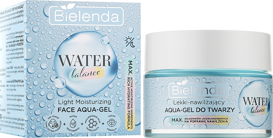 Легкий зволожувальний аква-гель для обличчя - Bielenda Water Balanse Aqua-Gel — фото N2