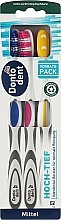 Парфумерія, косметика Набір зубних щіток Mittel, синя, рожева, жовта - Dontodent