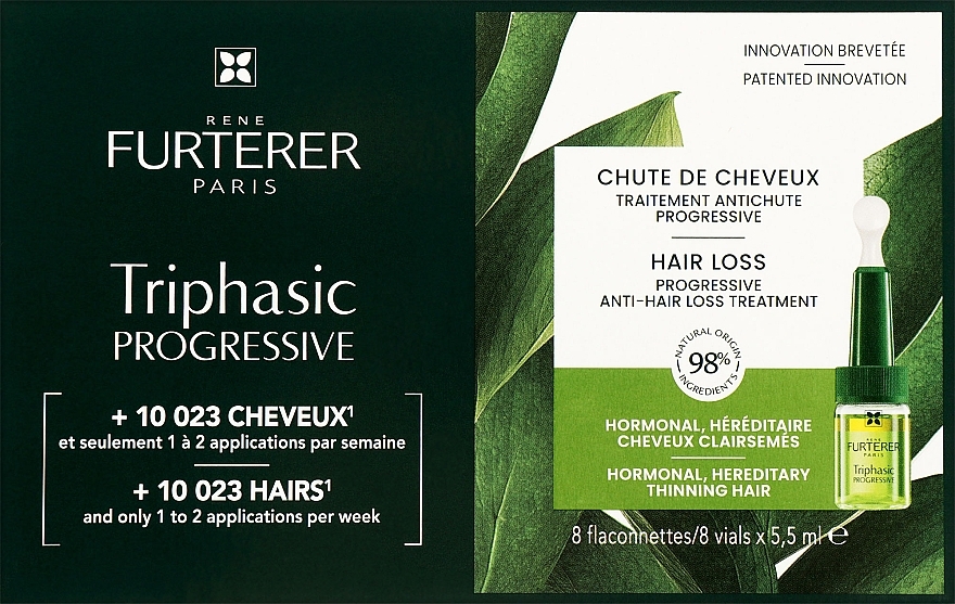 Трехфазное средство против выпадения волос - René Furterer Triphasic Progressive 8 Flasks — фото N1