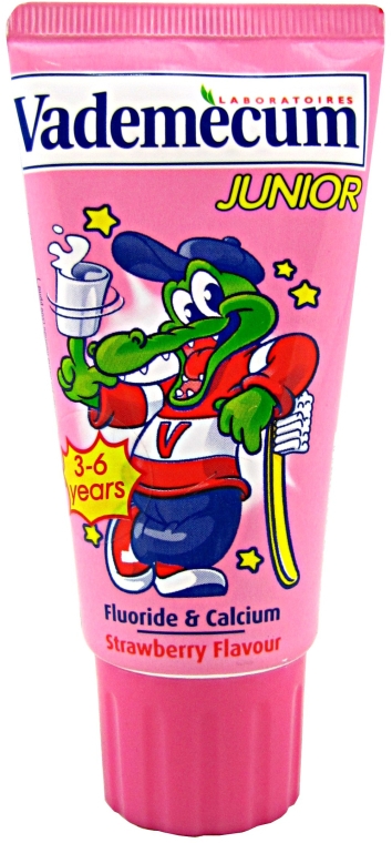 Дитяча зубна паста з полуничним смаком - Vademecum Junior Strawberry Flavour Toothpaste