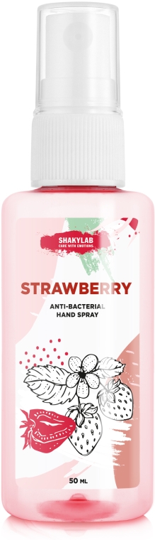 Антибактериальный спрей для рук "Strawberry" - SHAKYLAB Anti-Bacterial Hand Spray