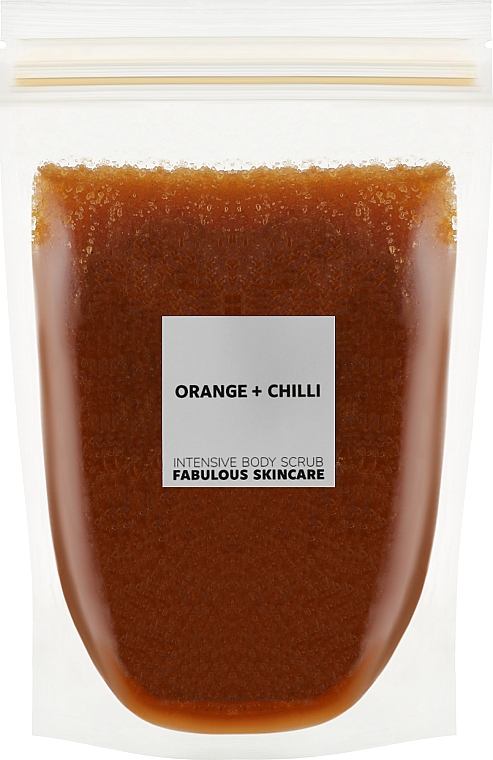Скраб для тела "Апельсин и чили", пакет - Fabulous Skincare Intense Body Scrub Orange+Chilli — фото N1