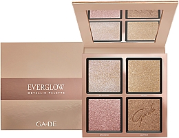 Духи, Парфюмерия, косметика Палетка хайлайтеров - Ga-De Everglow Metallic Highlighter Palette