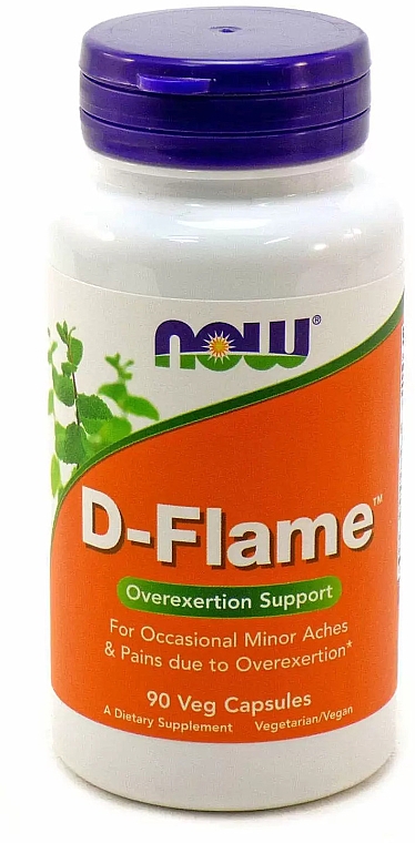 Натуральная добавка, 90 капсул - Now Foods D-Flame — фото N1