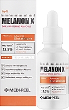 Отбеливающая антивозрастная сыворотка для лица - MEDIPEEL Melanon X Ampoule Light — фото N2