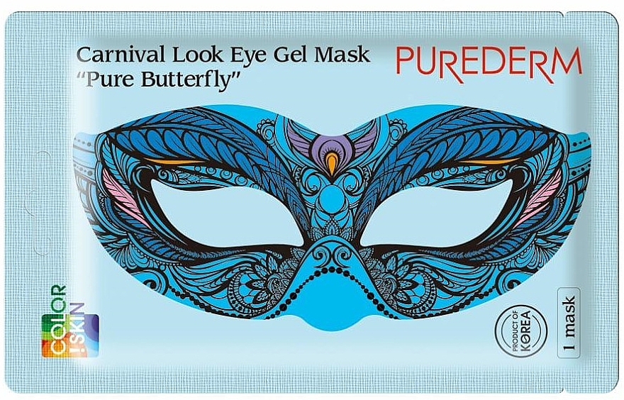 Гидрогелевая маска для глаз - Purederm Carnival Look Eye Gel Mask Pure Butterfly — фото N1