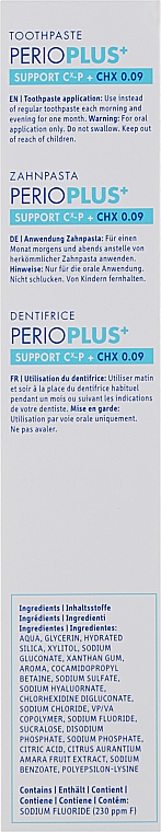 Зубна паста для зубів 0,09% хлоргексидину - Curaprox PerioPlus+ Support Toothpaste — фото N3